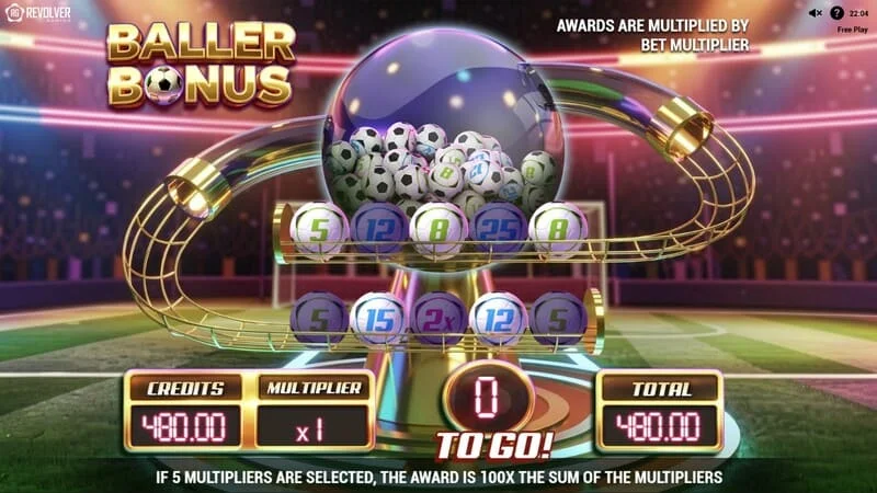 Trophy Spins World Cup 26 – start av Baller Bonus-runden